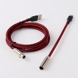 Aviator Connector Braided Multicolor Type C Zinc Alloy Coiled Mechanical USB Keyboard Cable 5pin
